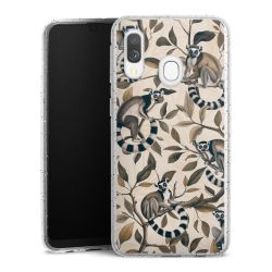 Silikon Glitter Case transparent-silber