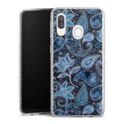 Silikon Glitter Case transparent-silber