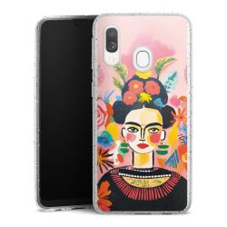 Silikon Glitter Case transparent-silber