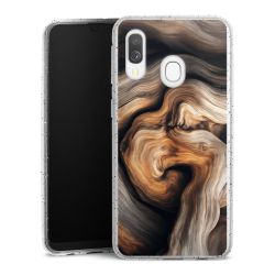 Silikon Glitter Case transparent-silber