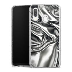 Silikon Glitter Case transparent-silber