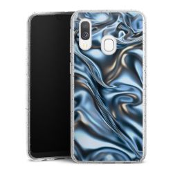 Silikon Glitter Case transparent-silber