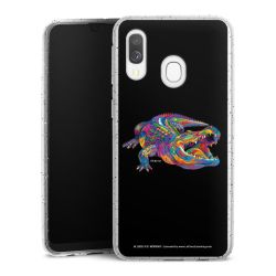 Silikon Glitter Case transparent-silber