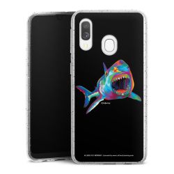 Silikon Glitter Case transparent-silber