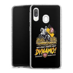 Silikon Glitter Case transparent-silber