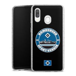 Silikon Glitter Case transparent-silber