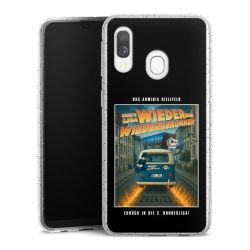 Silikon Glitter Case transparent-silber