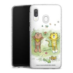 Silikon Glitter Case transparent-silber