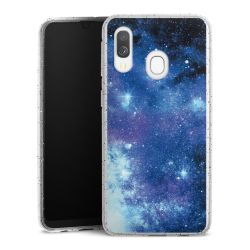 Silikon Glitter Case transparent-silber