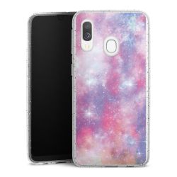 Silikon Glitter Case transparent-silber