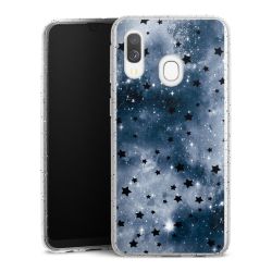 Silikon Glitter Case transparent-silber