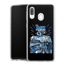 Silikon Glitter Case transparent-silber