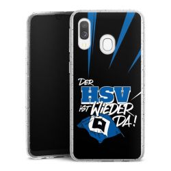 Silikon Glitter Case transparent-silber