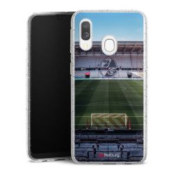 Silikon Glitter Case transparent-silber