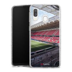 Silikon Glitter Case transparent-silber