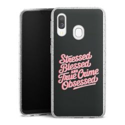 Silikon Glitter Case transparent-silber