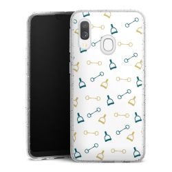 Silikon Glitter Case transparent-silber