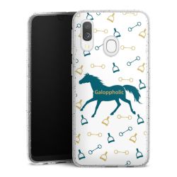 Silikon Glitter Case transparent-silber