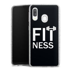 Silikon Glitter Case transparent-silber