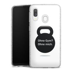 Silikon Glitter Case transparent-silber