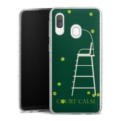 Silikon Glitter Case transparent-silber