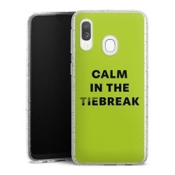 Silikon Glitter Case transparent-silber