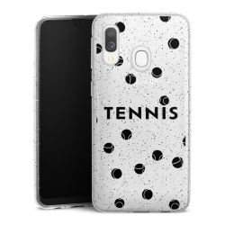 Silikon Glitter Case transparent-silber