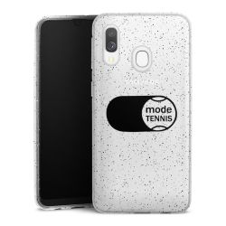 Silikon Glitter Case transparent-silber