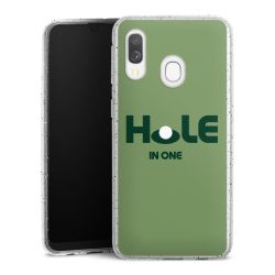 Silikon Glitter Case transparent-silber