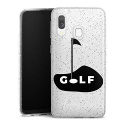 Silikon Glitter Case transparent-silber