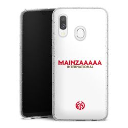 Silikon Glitter Case transparent-silber