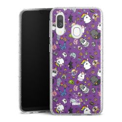 Silikon Glitter Case transparent-silber