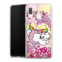 Silikon Glitter Case transparent-silber