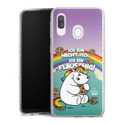 Silikon Glitter Case transparent-silber