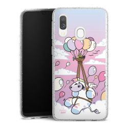 Silikon Glitter Case transparent-silber