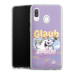 Silikon Glitter Case transparent-silber