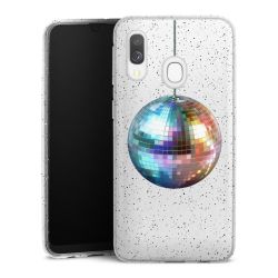 Silikon Glitter Case transparent-silber