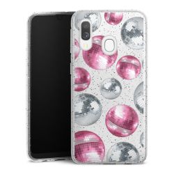 Silikon Glitter Case transparent-silber