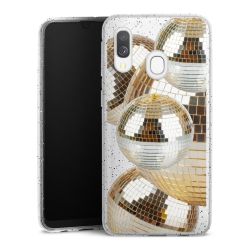Silikon Glitter Case transparent-silber