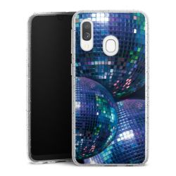 Silikon Glitter Case transparent-silber
