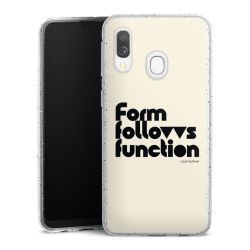 Silikon Glitter Case transparent-silber