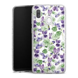 Silikon Glitter Case transparent-silber