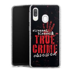 Silikon Glitter Case transparent-silber