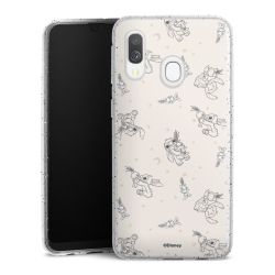 Silikon Glitter Case transparent-silber