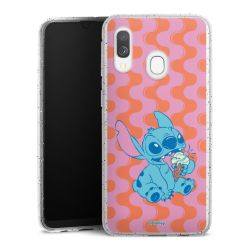 Silikon Glitter Case transparent-silber