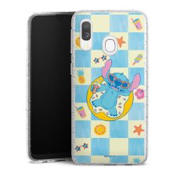 Silikon Glitter Case transparent-silber