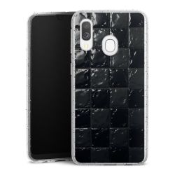 Silikon Glitter Case transparent-silber