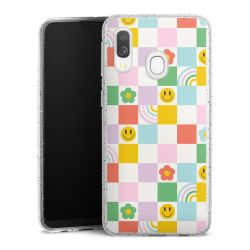 Silikon Glitter Case transparent-silber