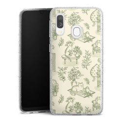 Silikon Glitter Case transparent-silber