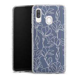 Silikon Glitter Case transparent-silber